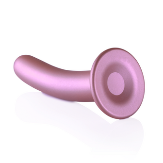 Smooth Silicone G-Spot Dildo - 7&#039;&#039; / 17 cm - Rose Gold