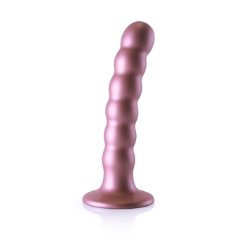 Beaded Silicone G-Spot Dildo - 5&#039;&#039; / 13 cm - Rose Gold