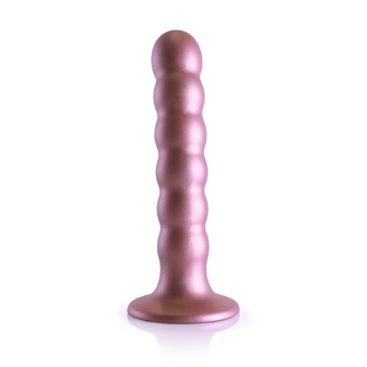 Beaded Silicone G-Spot Dildo - 5&#039;&#039; / 13 cm - Rose Gold