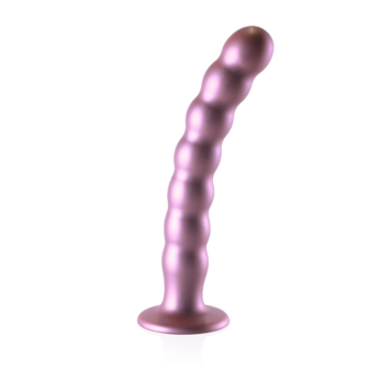 Beaded Silicone G-Spot Dildo - 8&#039;&#039; / 20,5 cm - Rose Gold