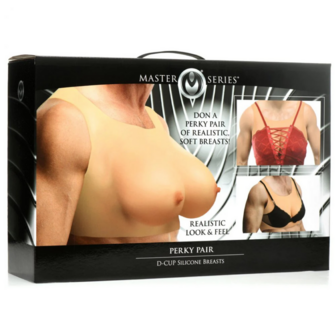 Perky Pair D-Cup Silicone Breasts - Flesh