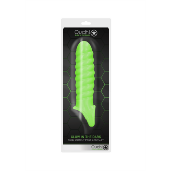 Swirl Rekbare Penis Sheath - Glow in the Dark