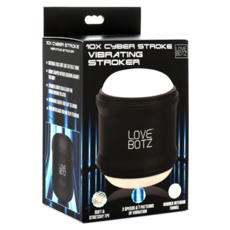 Cyber Stroke Vibrating Stroker - Zwart