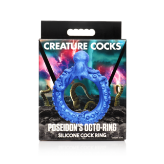 Poseidon&#039;s Octo-Ring - Siliconen Cockring - Blauw