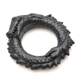 Zwarte Caiman - Silicone Cockring - Zwart