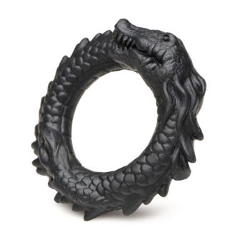 Zwarte Caiman - Silicone Cockring - Zwart