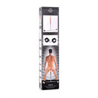 Squat - Spreader Bar met Enkelmanchetten en Anale Dildo