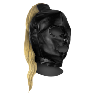 Mask met Blonde Ponytail - Zwart