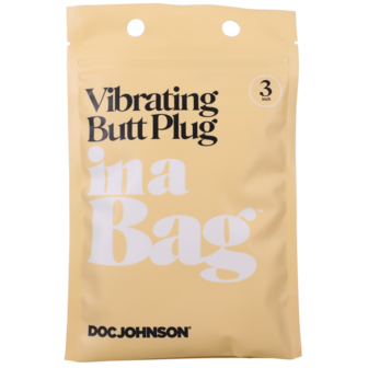 Vibrating Butt Plug - 3 / 8 cm - Black