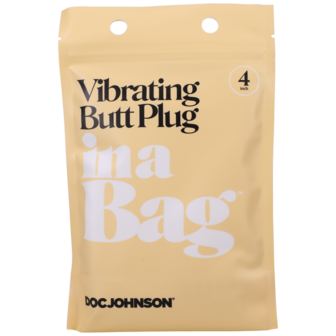 Vibrating Butt Plug - 4 / 10 cm - Black