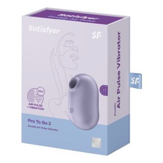 Pro to Go 2 - Double Air Pulse Vibrator - Violet