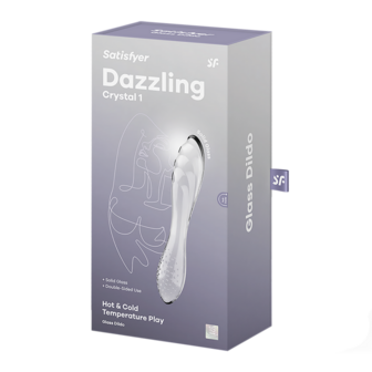 Dazzling Crystal 1 - Glass Dildo - Transparent