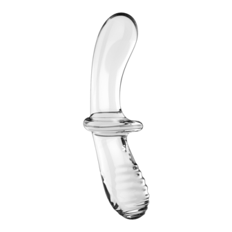 Dubbele Crystal - Glazen Dildo - Transparant