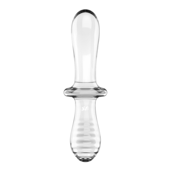 Dubbele Crystal - Glazen Dildo - Transparant