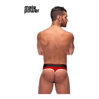 Panel Thong - L/XL - Zwart/Rood