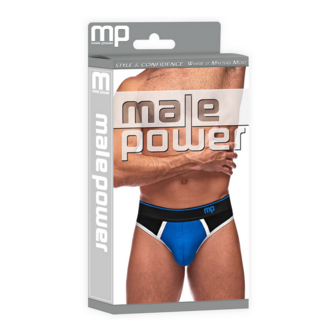 Panel Thong - L/XL - Zwart/Blauw