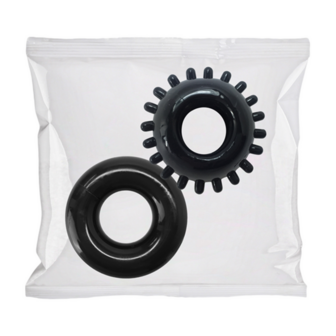 2 Pack C-Ring Set - Bulk Refill 50 Pieces - Black