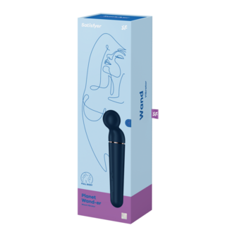 Planet Wand-er - Wand Vibrator - Blue/Rose Gold