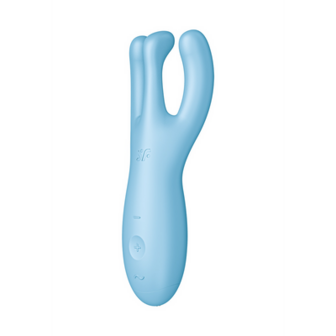 Threesome 4Plus - Lay-on Vibrator met App - Blauw