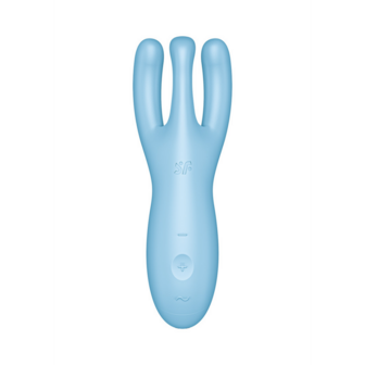 Threesome 4Plus - Lay-on Vibrator met App - Blauw