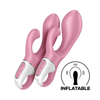 Air Pump Bunny 2 - Inflatable Rabbit Vibrator - Light Red