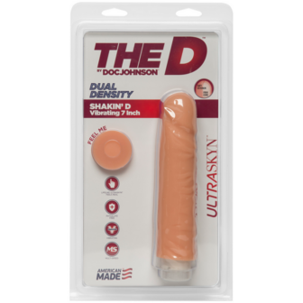 Shakin&#039; D - Vibrating Realistic ULTRASKYN Dildo - 7 / 18 cm