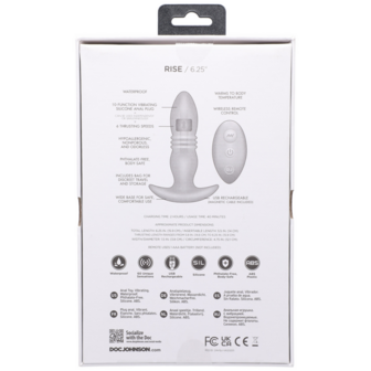 Rise - Silicone Anal Plug with Remote Control