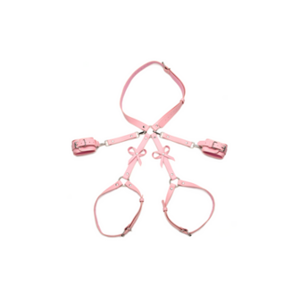 Bondage Harness with Bows - M/L - Pink