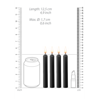 Plagen Waskaarsen - 4 Stuks - Zwart