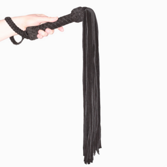 Leather Suede Flogger - Black