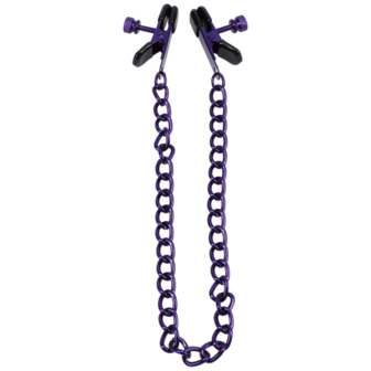 Chained Up - Nipple Clamps - Purple