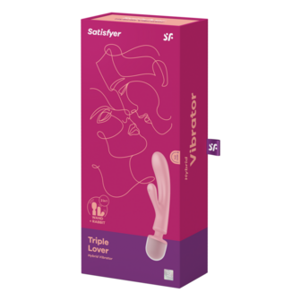 Triple Lover - Hybrid Wand Vibrator - Pink