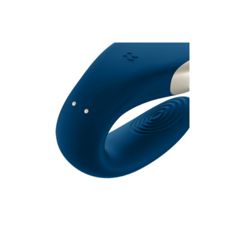 Double Love - Luxury Partner Vibrator - Blue