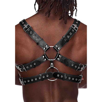 Gemini - Imitation Leather Harness - One Size - Black