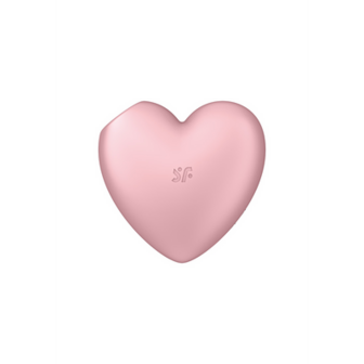 Cutie Heart - Air Pulse Stimulator and Vibration - Light Red