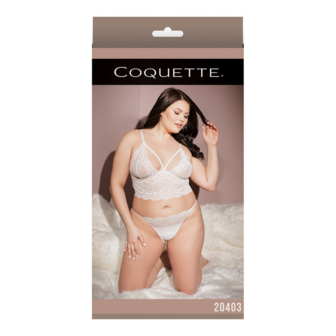 Bralette and Crotchless Tights - Plus Size