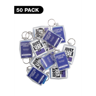 EXS Key Rings &#039;Just Use It&#039; - Condoms - 50 Pieces