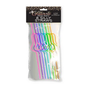 Glitterati - Silly Penis Straws - 8 Pieces