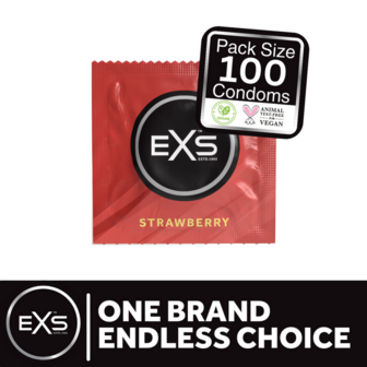 EXS Strawberry - Condoms - 100 Pieces