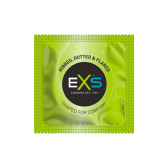 EXS 3 in 1 - Ribbed, Dotted and Flared - Condoms - 100 Pieces