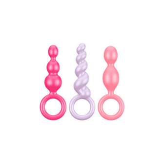 Booty Call - Butt Plug Set 3 Stuks - Roze/Paarse/Rode