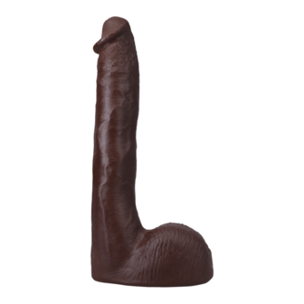 Druk - Realistische ULTRASKYN Dildo - 10 / 25 cm - Chocolade