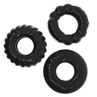 Bonemaker - 3-pack Boner Cockring Kit - Zwart