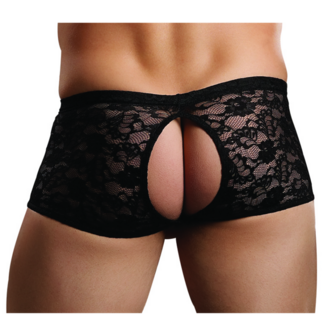 Crotchless Panty - L/XL - Zwart