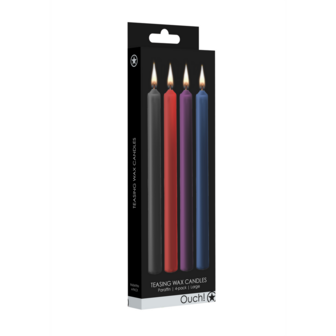 Teasing Wax Kaarsen - 4 Stuks - Groot - Multicolor