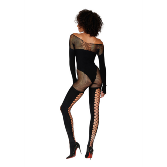 Bodystocking Diamond - One Size - Zwart