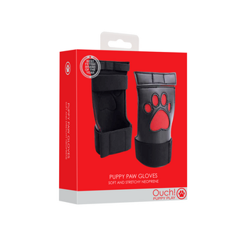 Neopreen Puppy Paw Gloves - Rood