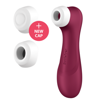 Pro 2 Generatie 3 - Double Air Pulse Vibrator - Liquid Air en Connect App - Wijnrood