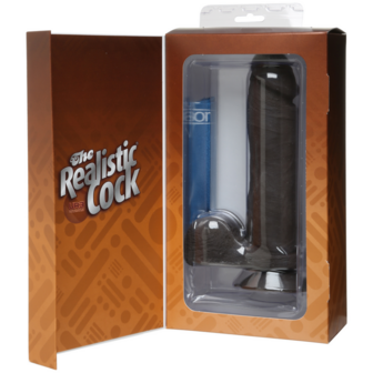 Realistic Cock with Balls - Removable Vac-U-Lock Suction Cup - ULTRASKYN - 8 / 20 cm - Chocolate