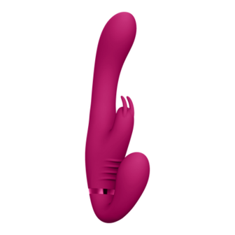 Suki - Vibrerende Strapless Strap-on Rabbit - Roze